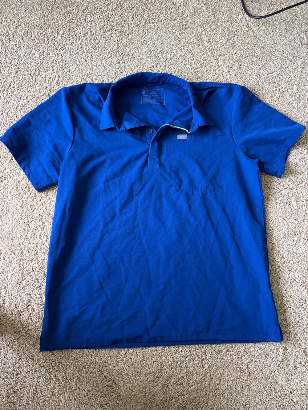 Figs Men's Polo Shirt in Blue